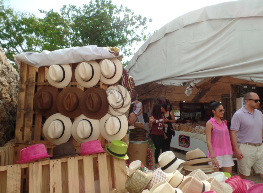 Hat vendor in Colombian market