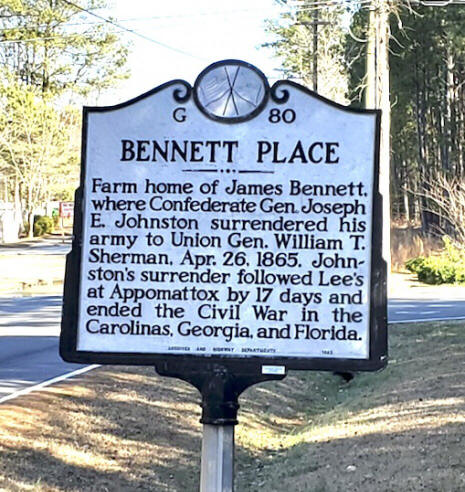 Bennet Place marker