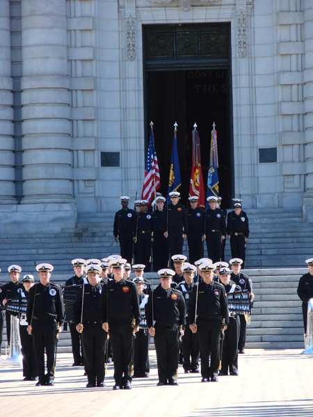 Noon formation of sailors at the US Naval Academy in Annapolis