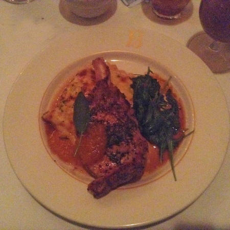 Pork Loin chop at Broussard’s Restaurant in New Orleans