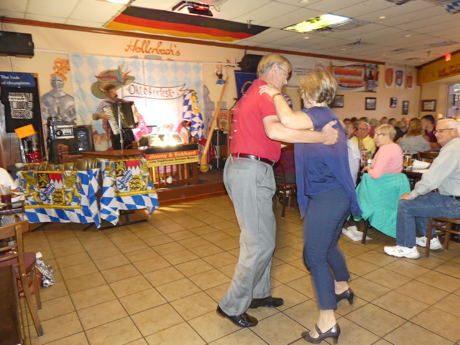 Band and dancers at  Hollerbach's Willow Tree Cafe in Sanford, FL