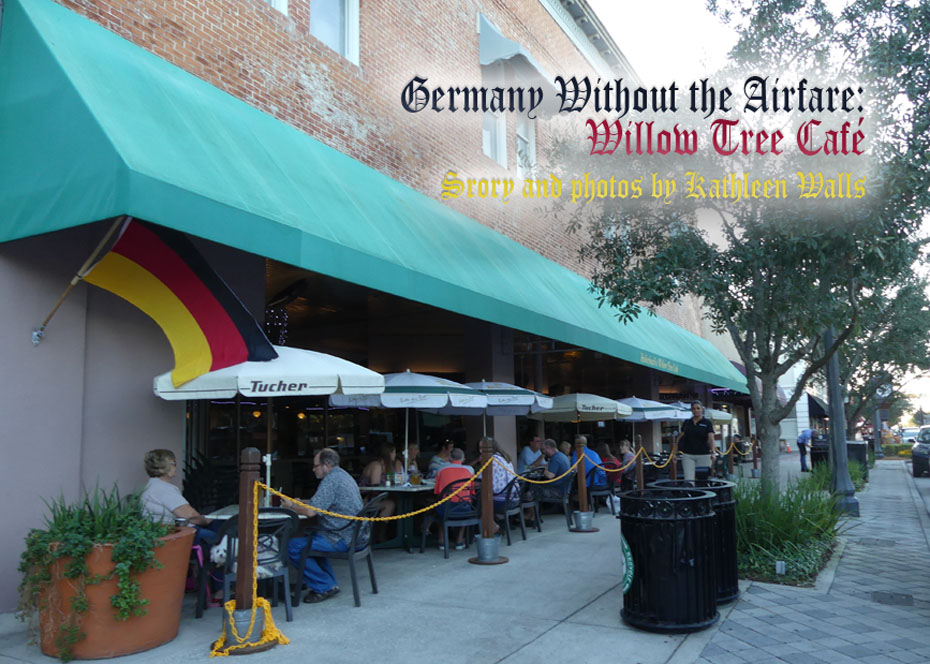 Patio dining at Hollerbach's Willow Tree Cafe in Sanford, FL