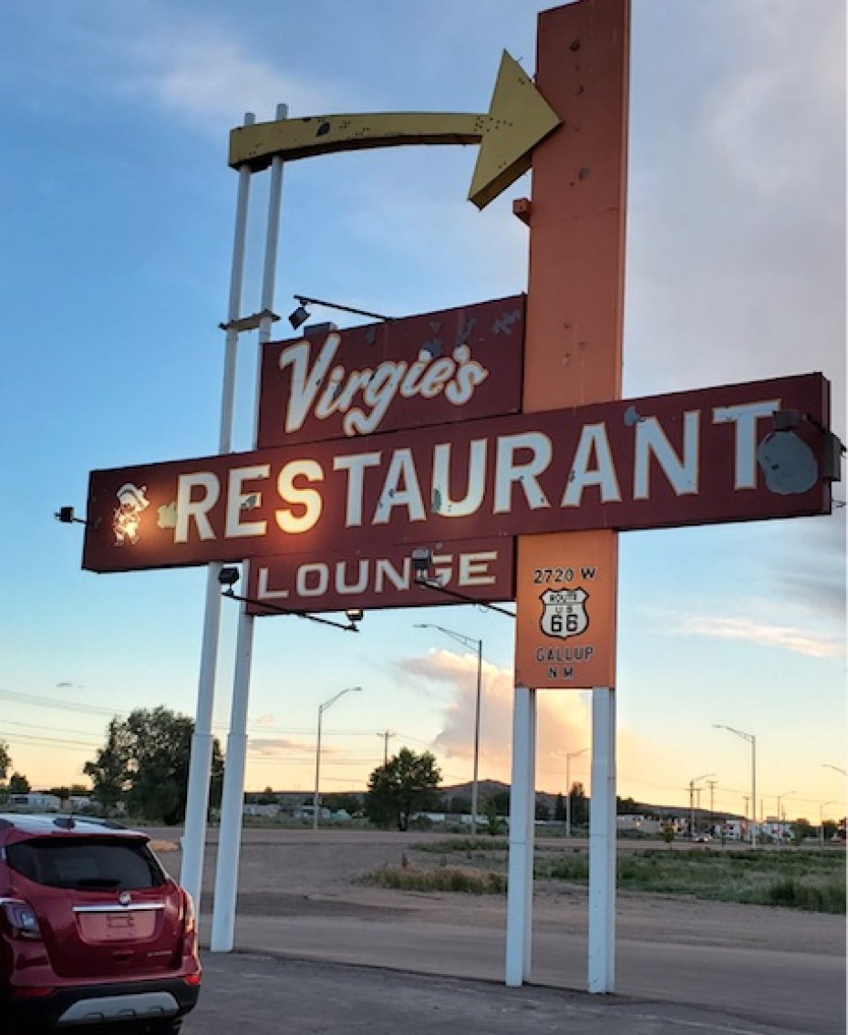 Virgie's Restaurant and lounge sign