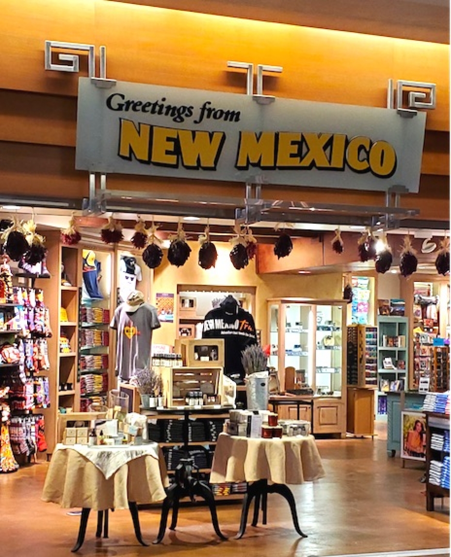 gift shop at welcome center in Gallup, New Mexico