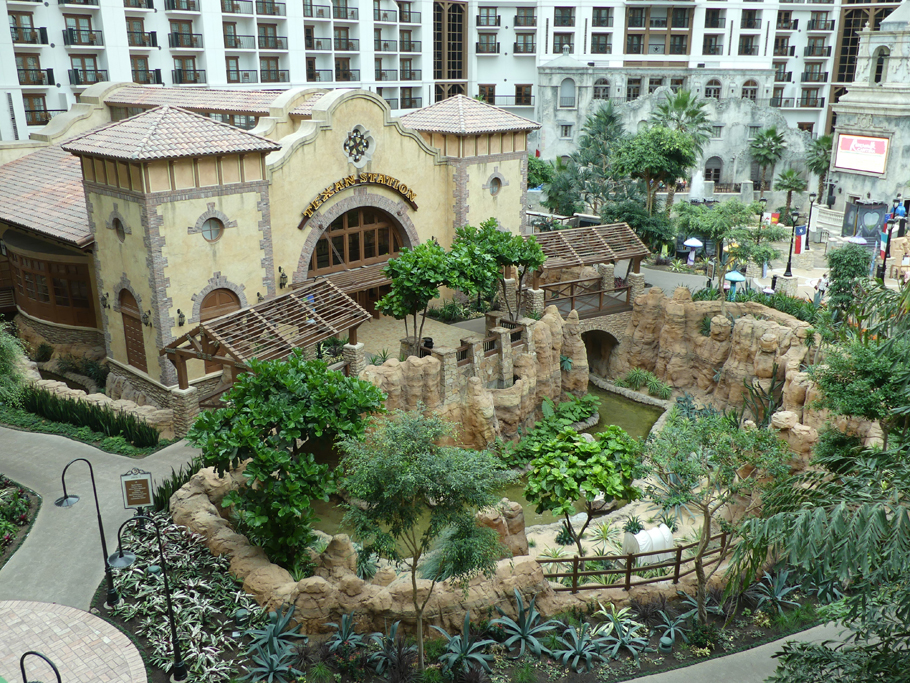 One of the courtyards at Gaylord Texan in Grapevine, Texas