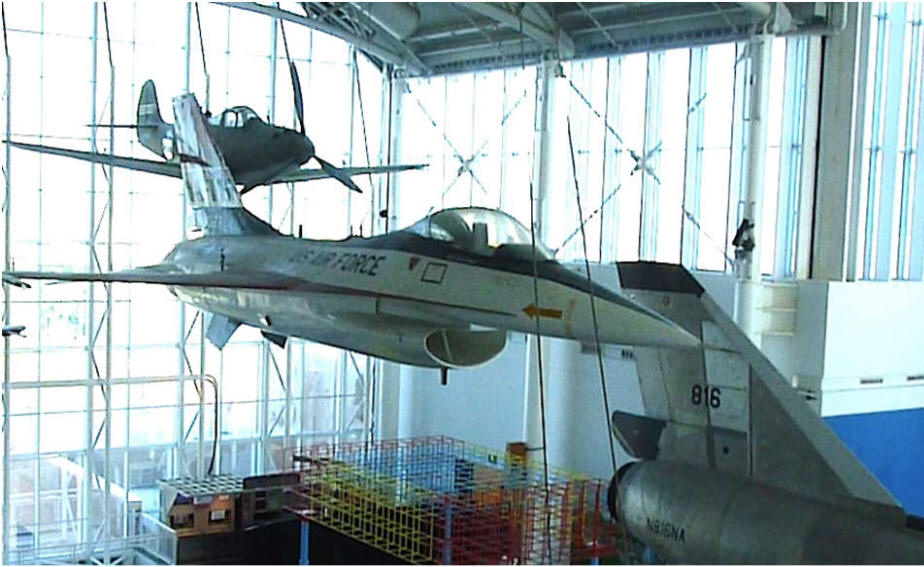 museum airplane display