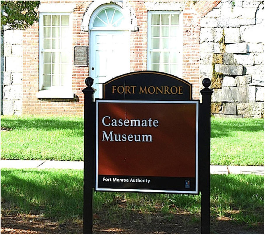 fort Monroe casemate museum sign