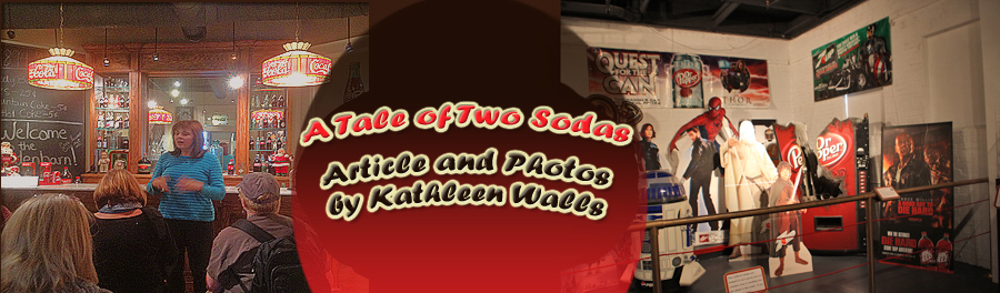 Tale of Two Sodas title image showing Coke and DR Pepper items