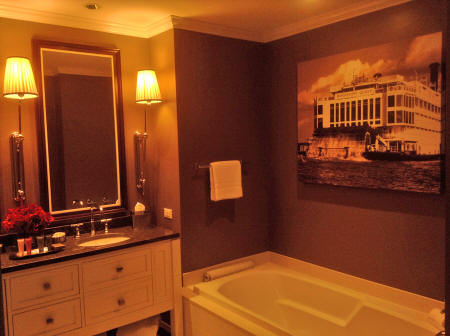 bathroom in suite Golden Nugget Casino in Lake Charles