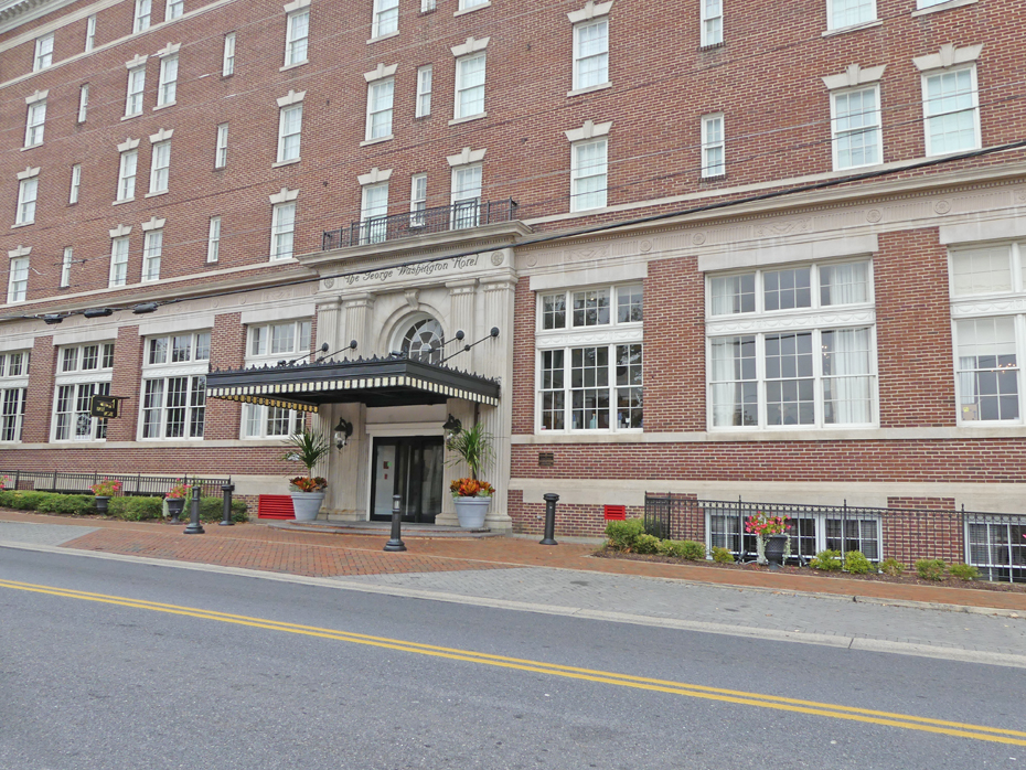 Exterior of George Washington Hotel in Winchester, VA