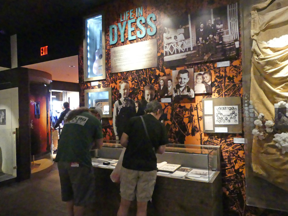 Exhibit in Johnny Cash museum of life in Dyess Arkansas
