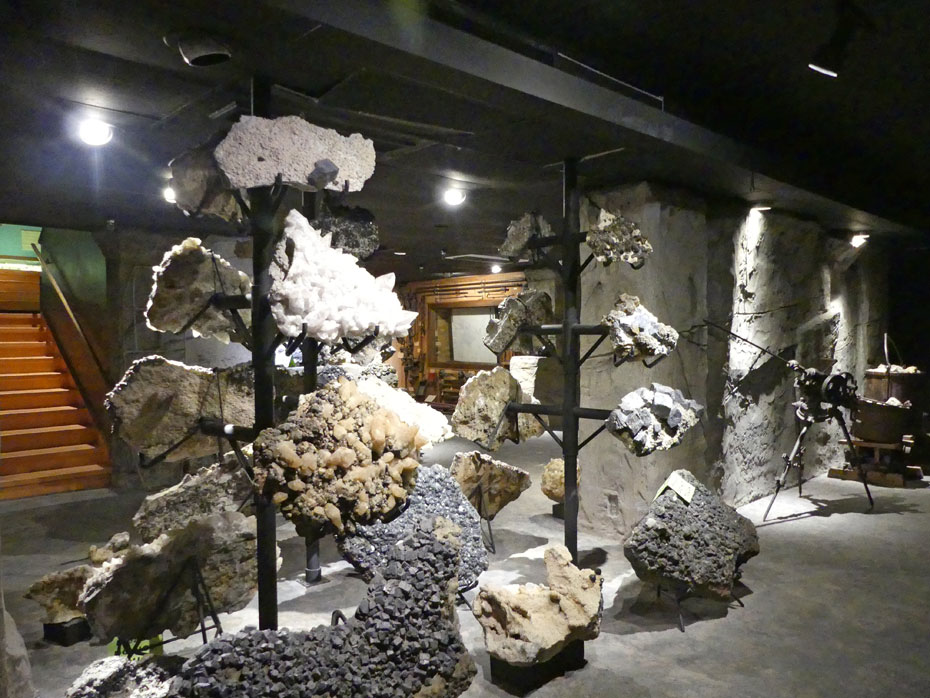 Assorted minerals at Joplin's Mineral and History Museum