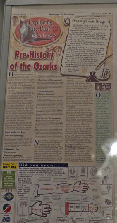 Percy's newspaper articles at Joplin's Mineral and History Museum