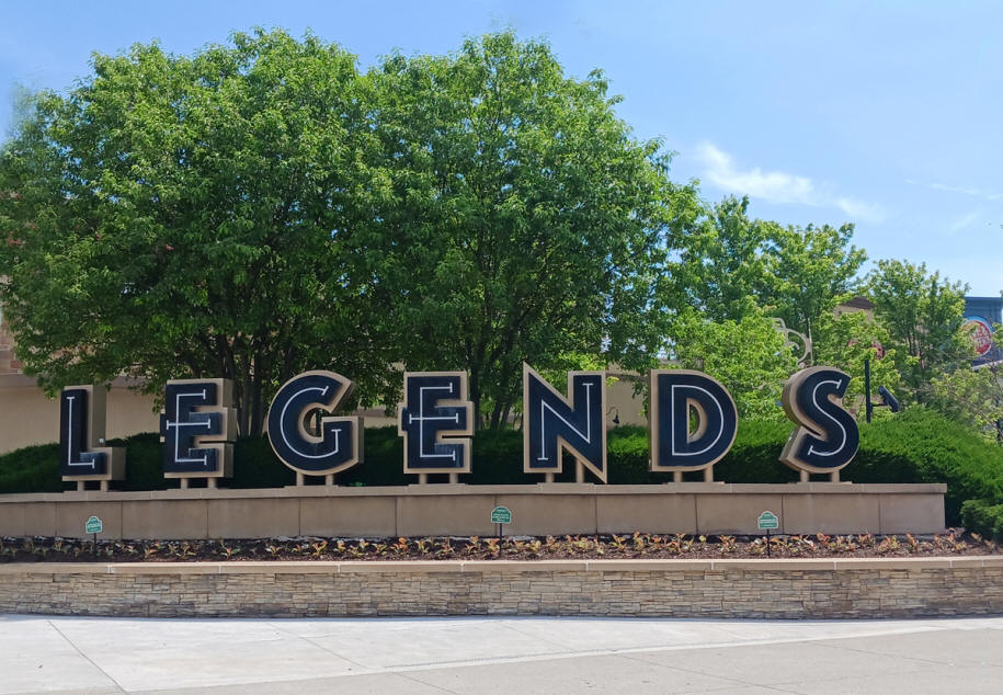 Legends sign at outlet mall