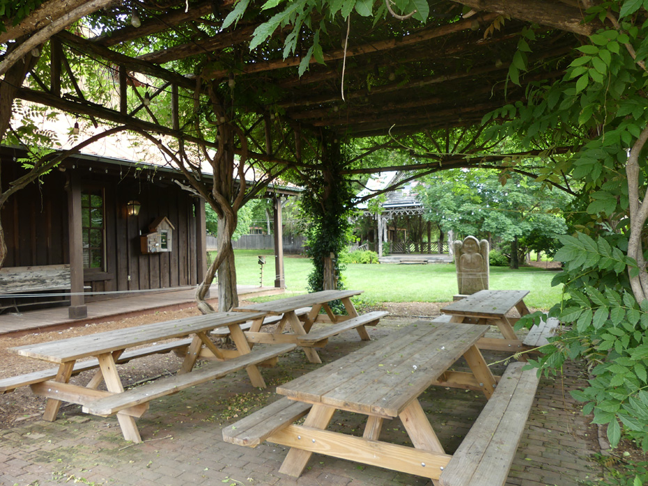 arbor with tables