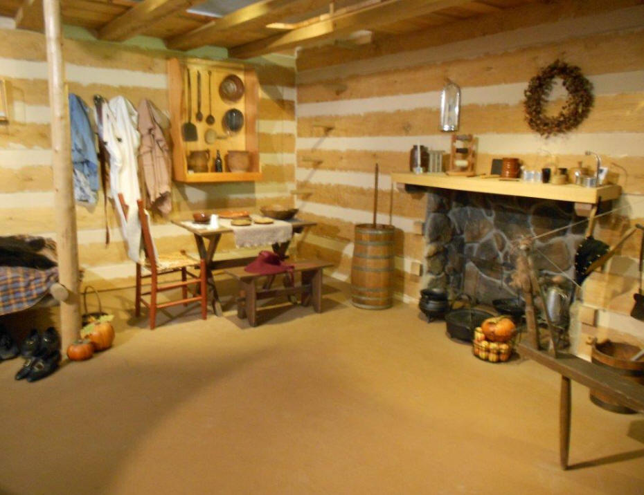 inside of Lincoln cabin might have looked like.