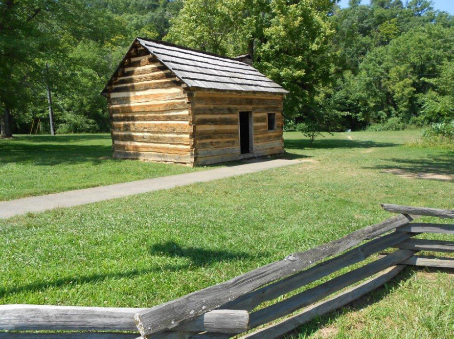 Replica of Lincoln's birthplace