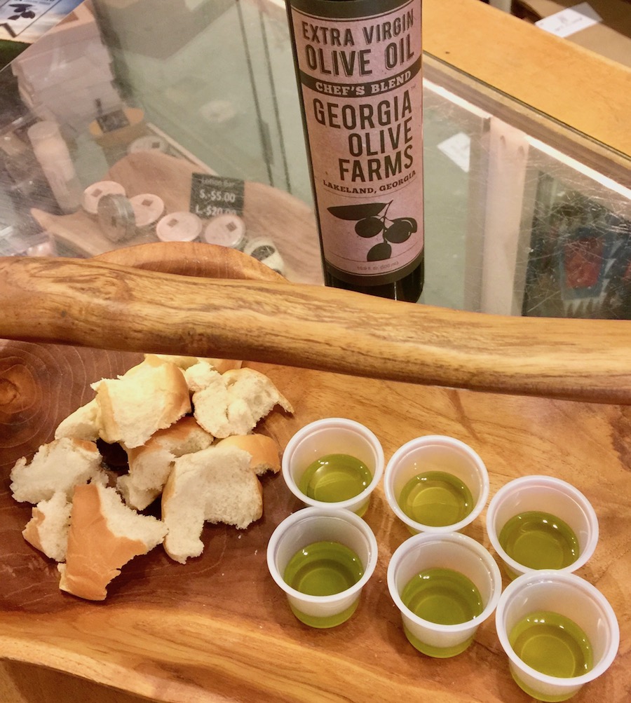 setup for olive oil tasting