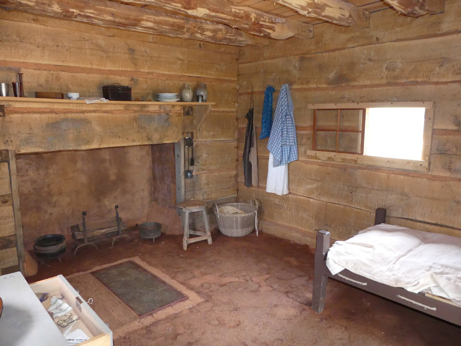 interior of Hemmings cabin at Monticello