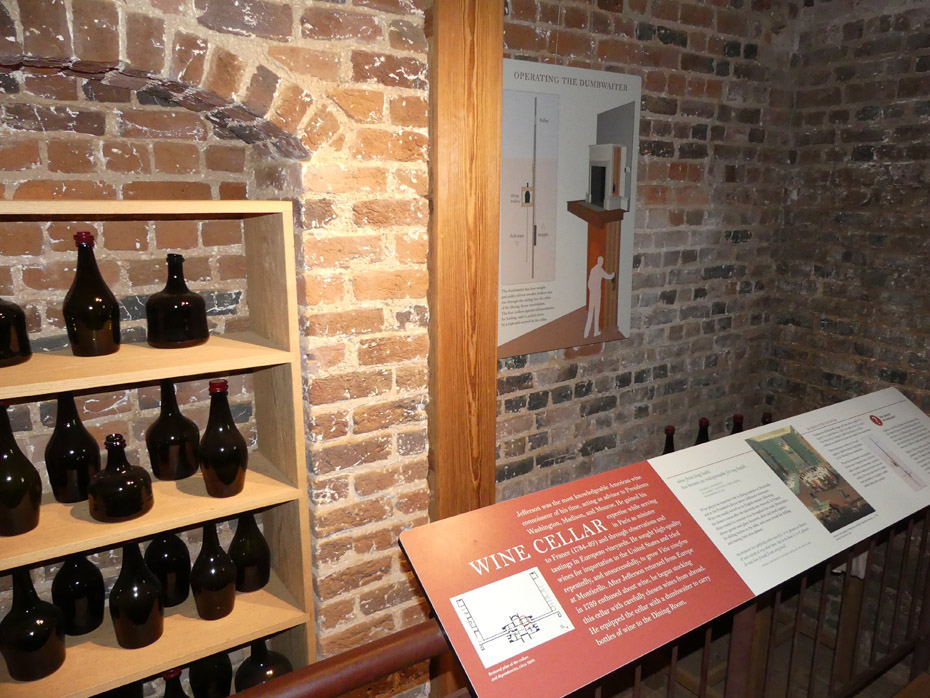 wine cellar at Monticello