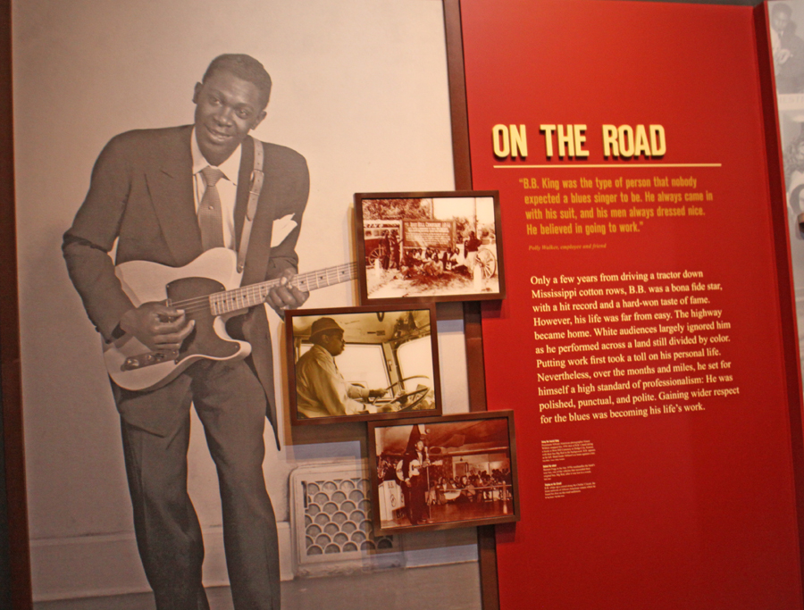 On the Road exhibit at the B. B. King Museum in Indianola, Mississippi