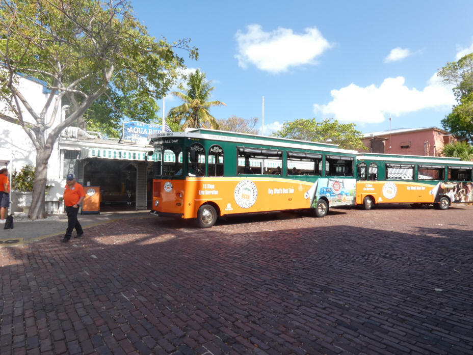 old town trolley at Malloruy Square