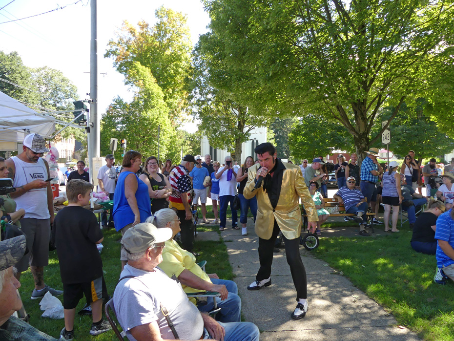 Terry Buchwald preforming an Elvis impersonation at Rock and Roll Weekend at Ellicottville
