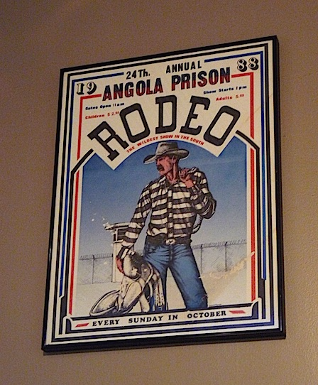 Sign poster for Angola rodeo