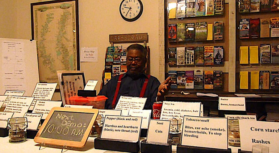  a display of dr boyd herbal medicines with a man displaying various types of herbal remedies