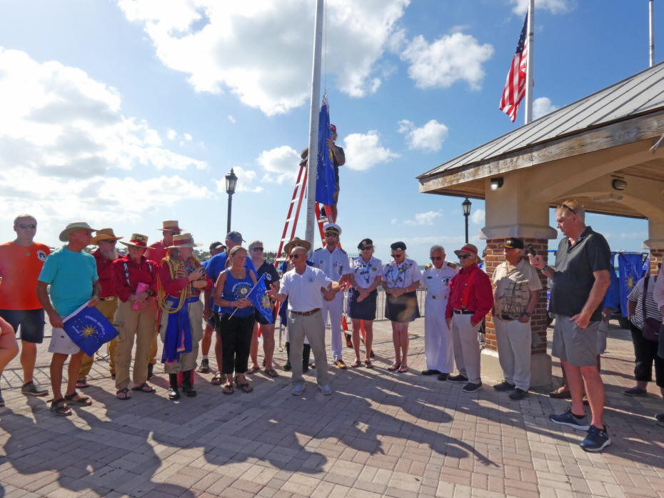 prime minister emeritis Dennis Wardlow at ceremony celebrating conch republic.