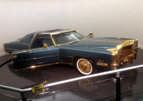 Issac Hayes gold plated automobile exhibit at Soulville in Memphis Tennessee