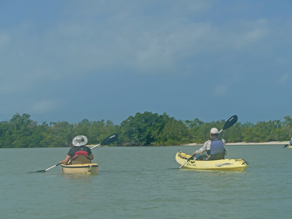 two kayakers in gulf