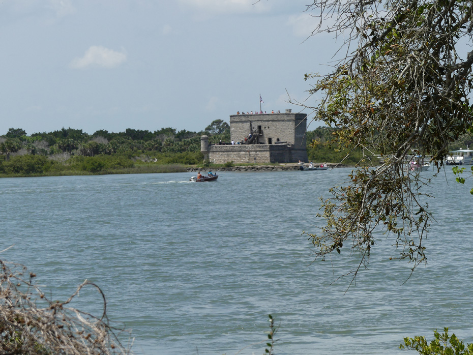 view of fort matanzas across water