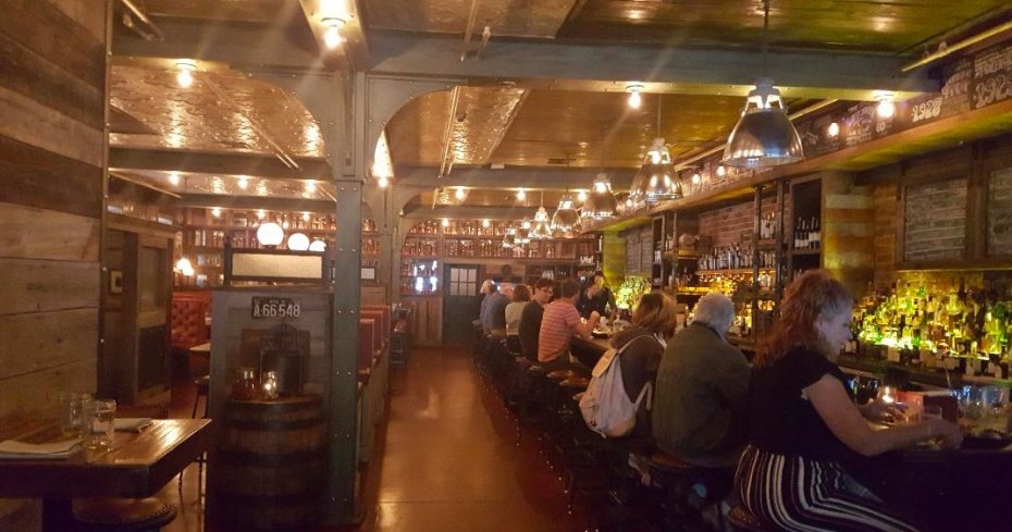 Interior of prohibition restaurant and bar