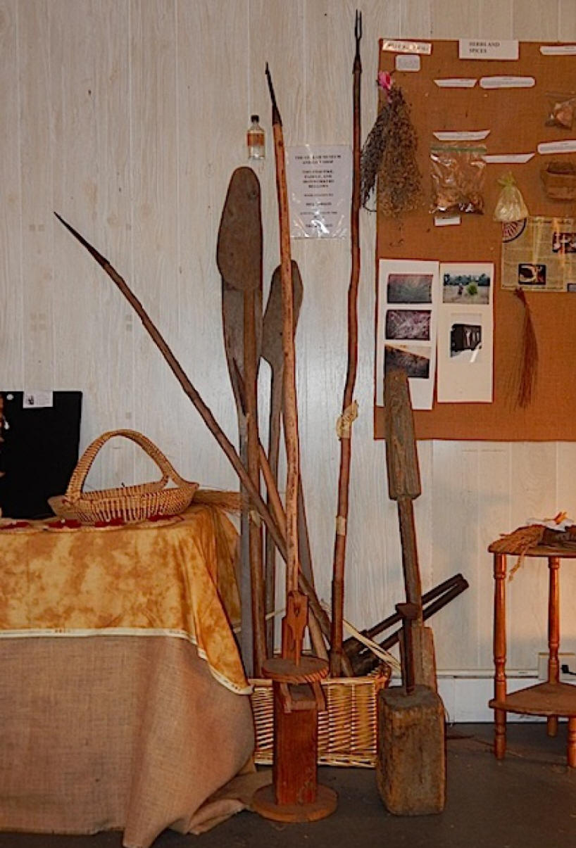 tools in museumused for rice cultivation