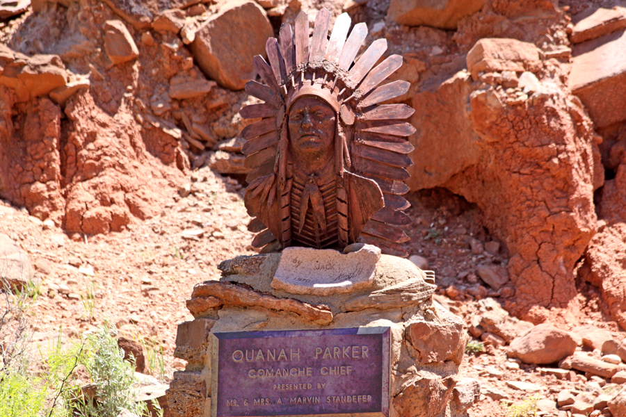 Stature of Quanah Parker  at Palo Duro Canyon near Amarillo, Texas