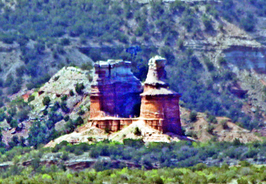 Lighthouse formation at Palo Duro Canyon near Amarillo, Texas.