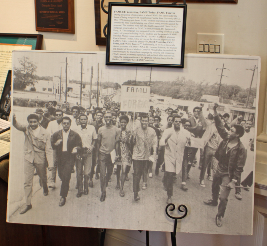 Picture at Meek Eaton Black Archives of students protesting