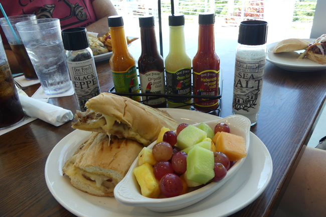 sauce bottles at doc ford's