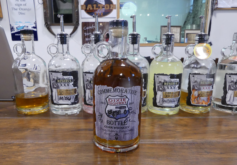 several bottols of Dalton Distillery's products