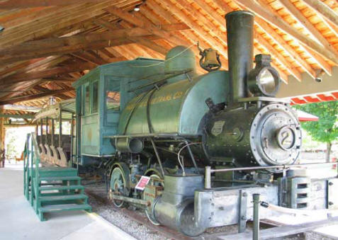 Train in museum at Adirondack Museum, Blue Mountain Lake New York