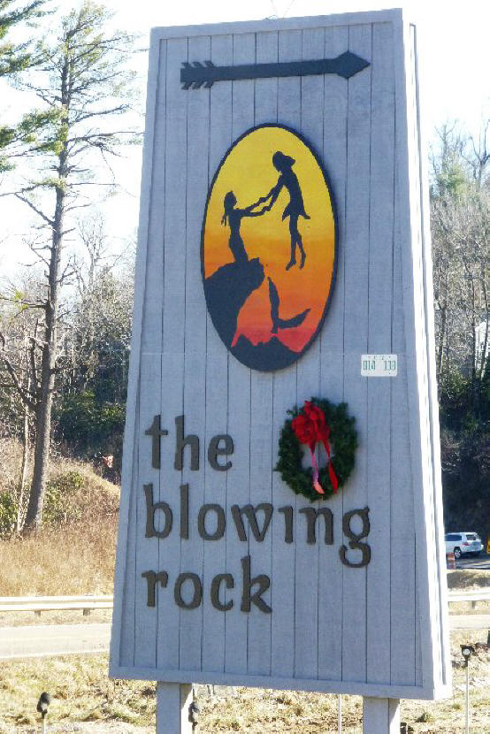 blowing rock sign