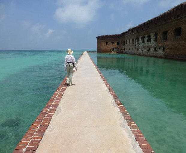 Walkway over the Gulf of Mexico at Ft. Jefferson on Dry Tortugas