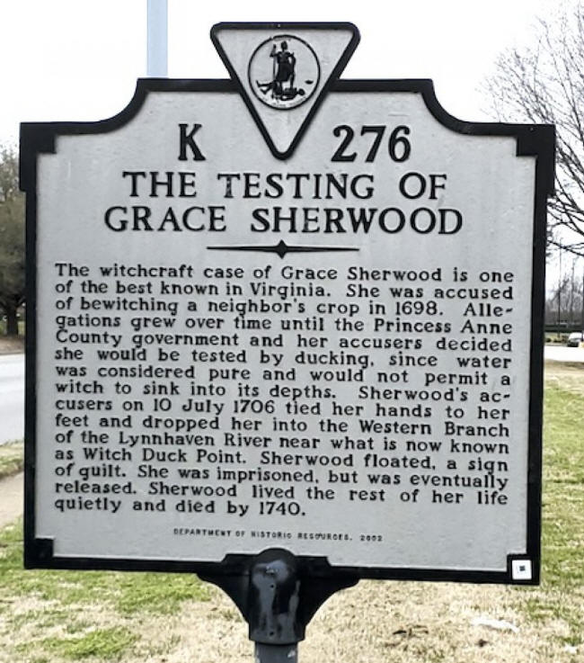 sign telling about grace sherwood