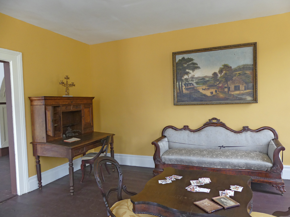 living room in 19th century house at westville