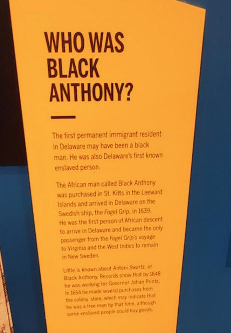 sign telling about Black Anthony