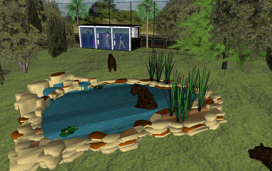 sketch of Black Bear Habitat planned for Central Florida Zoo 