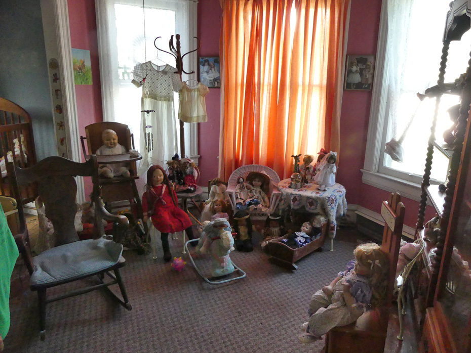 collection of antique dolls